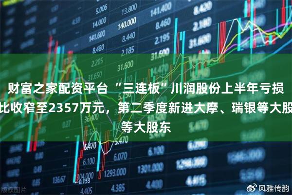 财富之家配资平台 “三连板”川润股份上半年亏损同比收窄至2357万元，第二季度新进大摩、瑞银等大股东